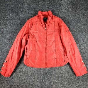Ecko Red Women's Red Puffer Jacket Size‎ 2XL Vintage Y2k